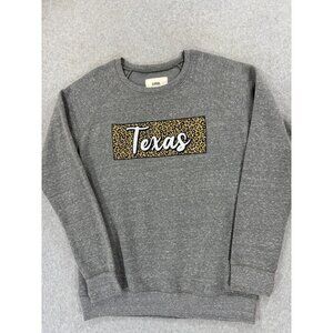 Texas Longhorns Pressbox Campus Crew Sweatshirt (Women's‎ Large) Gray